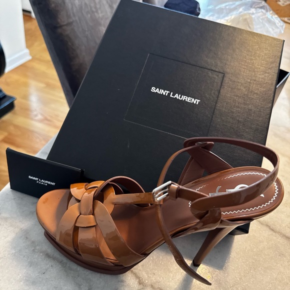 Saint Laurent YSL Women's Patent heels 42 Tribute 105 original box BRAND NEW 👠 - Picture 15 of 16